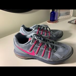 grey and pink nike sneakers